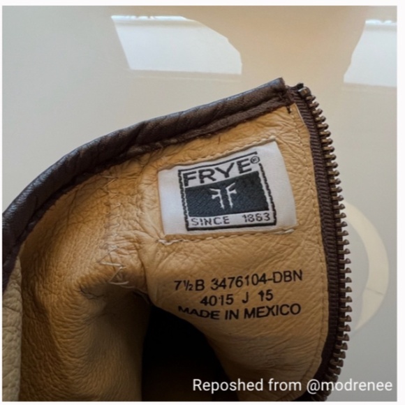 Frye Lynn Leather Booties size 7.5 dark brown - Picture 10 of 10